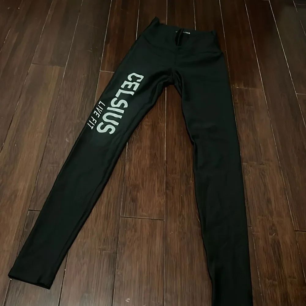 Black Carbon38 Leggings - Celsius Logo Leggings - BRAND NEW - Size Small